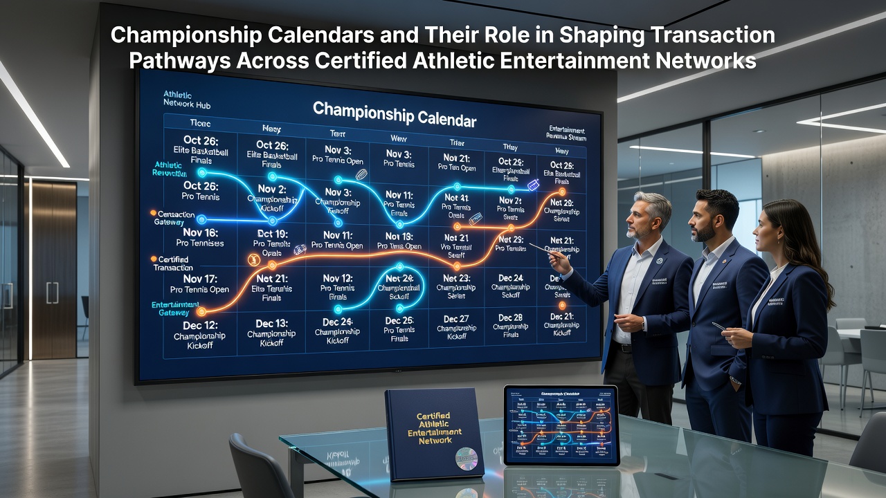 Overview of championship calendars influencing transaction flows in athletic entertainment networks