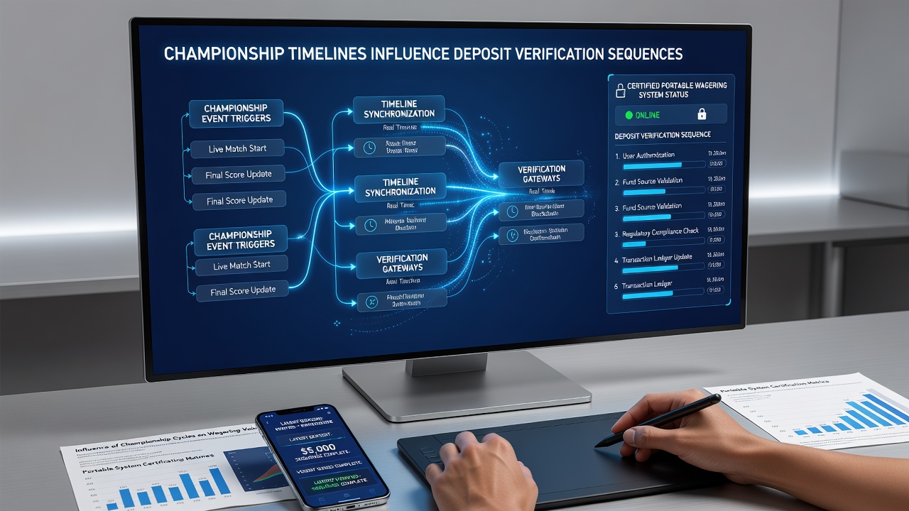 Diagram of deposit verification sequences adjusted for championship-driven traffic in certified mobile systems