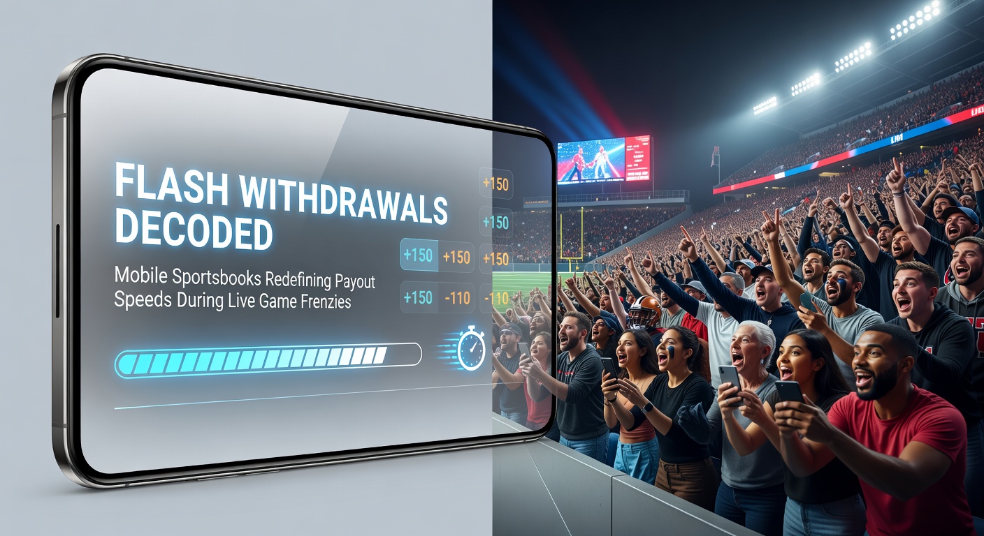 Infographic comparing traditional vs. flash withdrawal timelines across major mobile sportsbooks during peak live betting hours